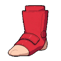 Ankle Brace  Red Emergency — free pixel art sprite from Soccer Recovery Gear