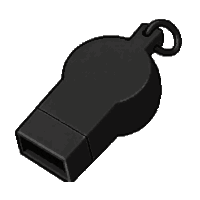 Black Whistle  Brand New — free pixel art sprite from Soccer Referee Gear