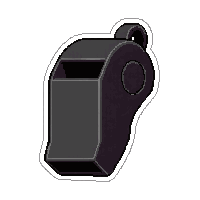 Black Whistle  Modern Electronic — free pixel art sprite from Soccer Referee Gear