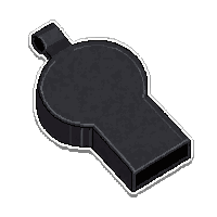 Black Whistle  Official Regulation — free pixel art sprite from Soccer Referee Gear