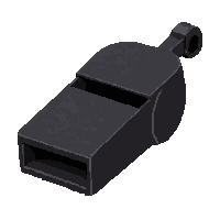 Black Whistle  Practice Basic — free pixel art sprite from Soccer Referee Gear
