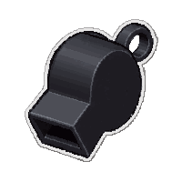 Black Whistle  Professional Grade — free pixel art sprite from Soccer Referee Gear