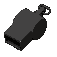Black Whistle  Tournament Official — free pixel art sprite from Soccer Referee Gear