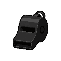 Black Whistle  Vintage Classic — free pixel art sprite from Soccer Referee Gear