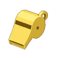 Brass Whistle  Official Regulation — free pixel art sprite from Soccer Referee Gear