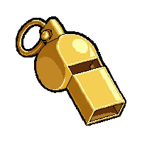Brass Whistle  Polished Shiny — free pixel art sprite from Soccer Referee Gear