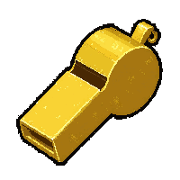 brass whistle  scuffed patina