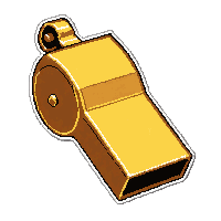 brass whistle  vintage classic