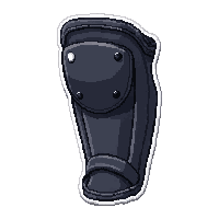 Black Reinforced  Lightly Padded — free pixel art sprite from Soccer Shin Guards