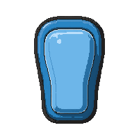 blue neoprene lightly padded