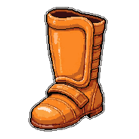 orange cushioned heavily armored