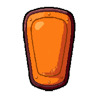 orange cushioned lightly padded