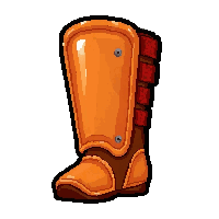 Orange Cushioned Modern Sleek — free pixel art sprite from the Soccer Shin Guards collection, transparent PNG