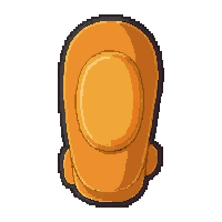 Orange Cushioned Professional Grade — free pixel art sprite from the Soccer Shin Guards collection, transparent PNG