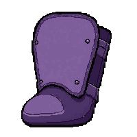 purple leather well worn used