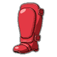 Red Protective Brand New — free pixel art sprite from the Soccer Shin Guards collection, transparent PNG
