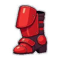 red protective heavily armored
