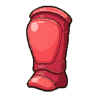 red protective lightly padded