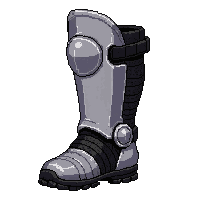 silver metallic heavily armored