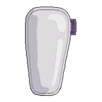White Padded Adult Professional — free pixel art sprite from the Soccer Shin Guards collection, transparent PNG