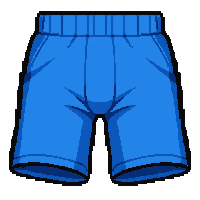 blue athletic  with pocket