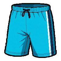 cyan athletic  with side stripe