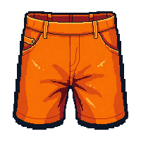 orange athletic  loose fit