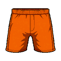 orange athletic  tight fit