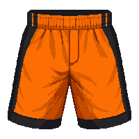orange athletic  vintage cotton