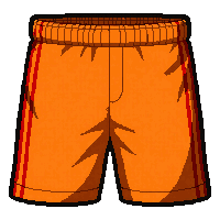 orange athletic  with side stripe