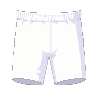 White Athletic  Vintage Cotton — free pixel art sprite from the Soccer Shorts collection, transparent PNG