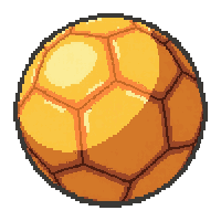 Weathered Vintage Tan  Pristine Mint Condition — free pixel art sprite from the Soccer Soccer Balls collection, transparent PNG