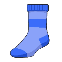 Blue Striped  Reinforced Heel — free pixel art sprite from Soccer Socks