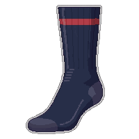 Navy Blue Crew Neck — free pixel art sprite from the Soccer Socks collection, transparent PNG