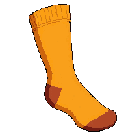 Neon Orange Compression Fit — free pixel art sprite from the Soccer Socks collection, transparent PNG