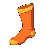 Neon Orange Pristine New — free pixel art sprite from the Soccer Socks collection, transparent PNG