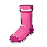 pink crew  worn holes