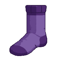purple crew  worn holes