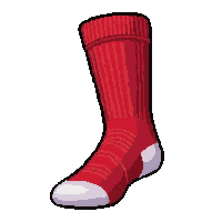 Red Striped Thin Mesh — free pixel art sprite from the Soccer Socks collection, transparent PNG