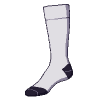 white crew  compression fit