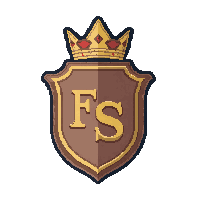 crown crest  embossed raised