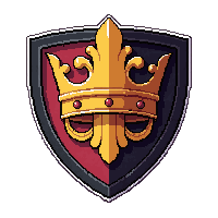 crown crest  modern enamel