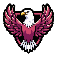 eagle crest  glowing neon