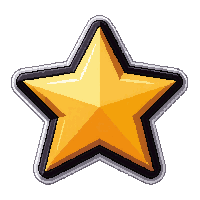 gold star badge  modern enamel