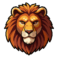 lion emblem  embossed raised