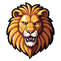 lion emblem  holographic shiny