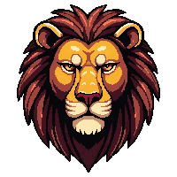 lion emblem  modern enamel