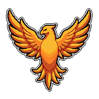 phoenix rising  embossed raised