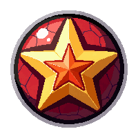 Star Burst Badge  Team Primary Colors — free pixel art sprite from the Soccer Team Badges collection, transparent PNG