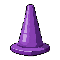 purple fluorescent  well used worn